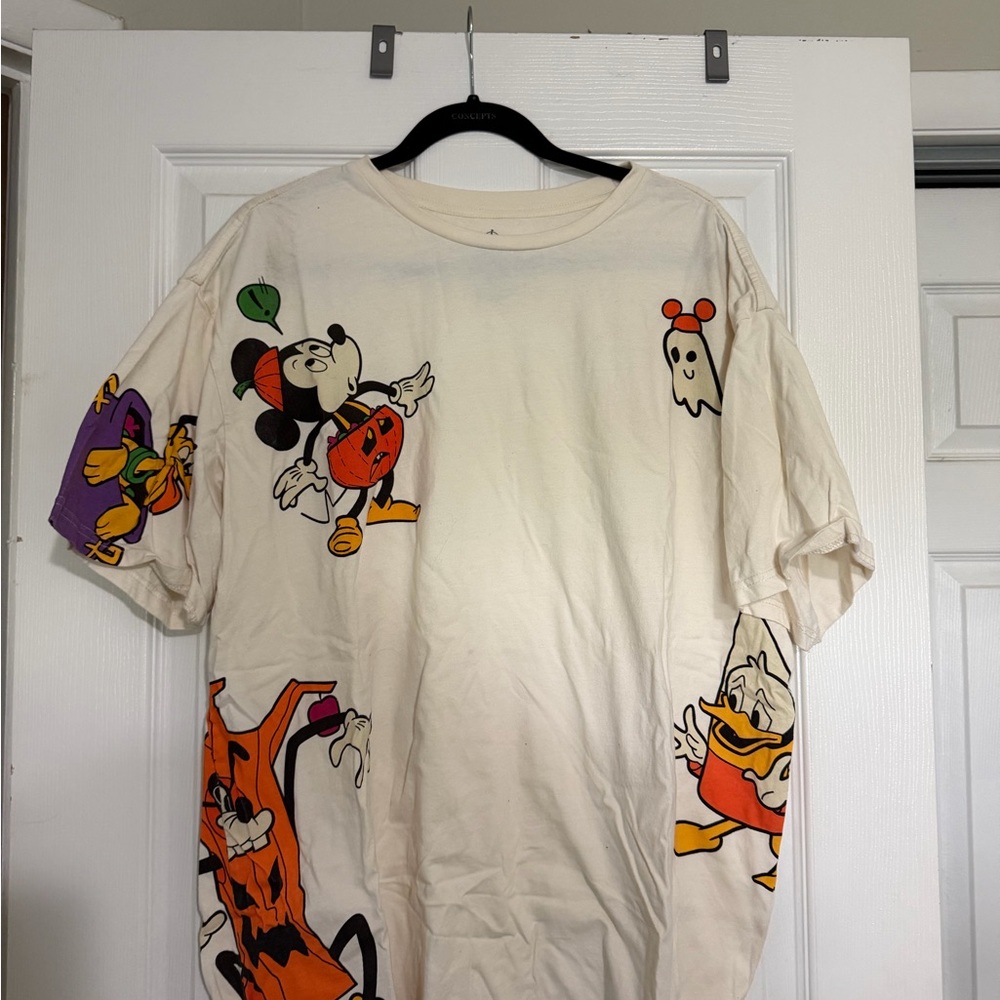 Disney Halloween Graphic Tee - Cream with Orange & Black